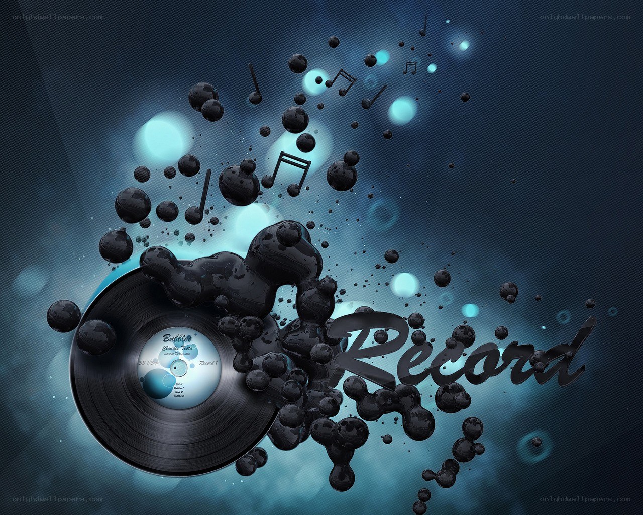 Music record abstract art