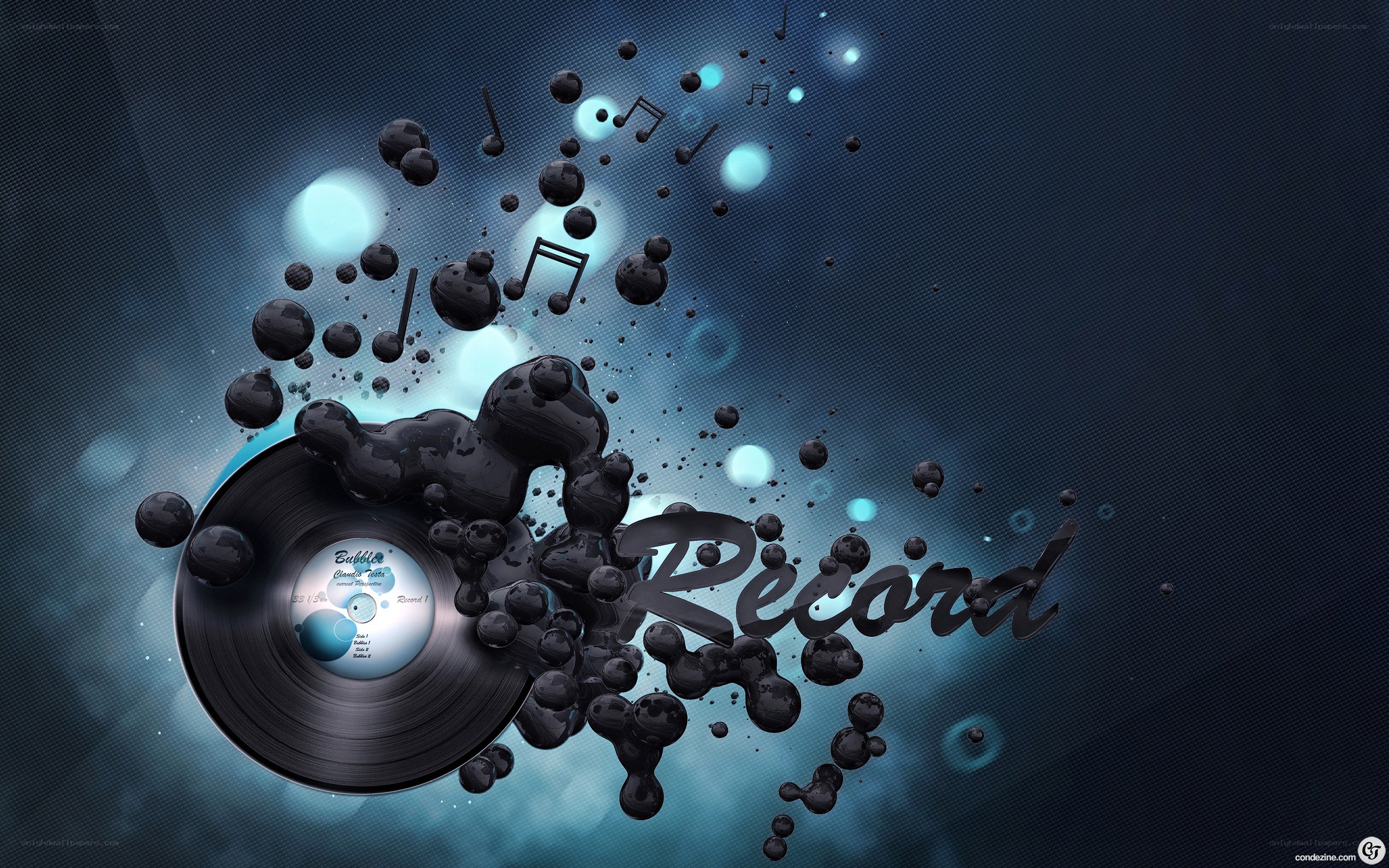 Music record abstract art
