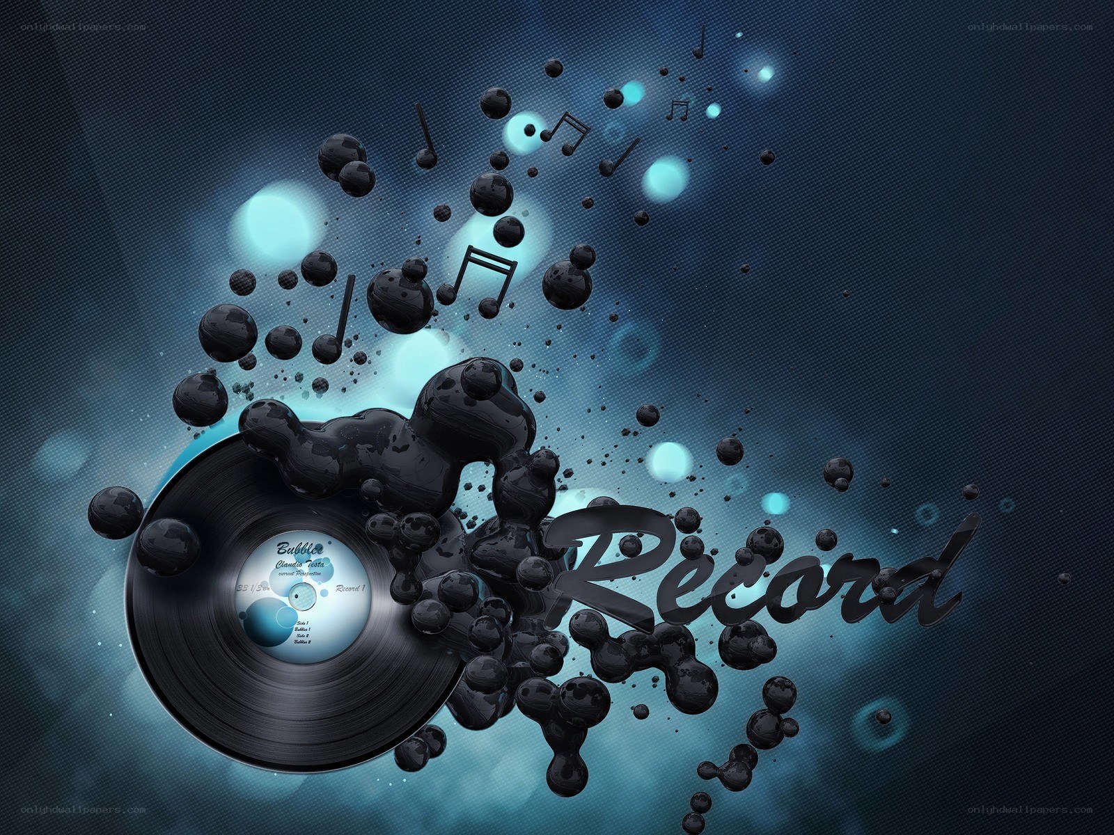 Music record abstract art