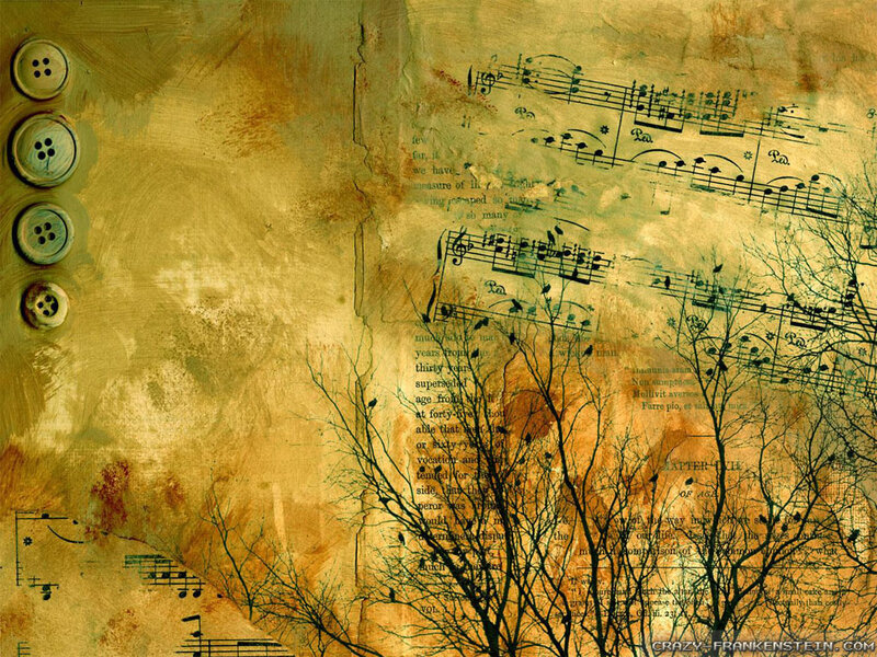 Music Sheet Collage — Brown