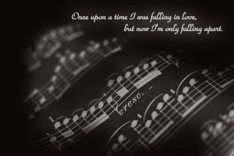 Music sheet with quote
