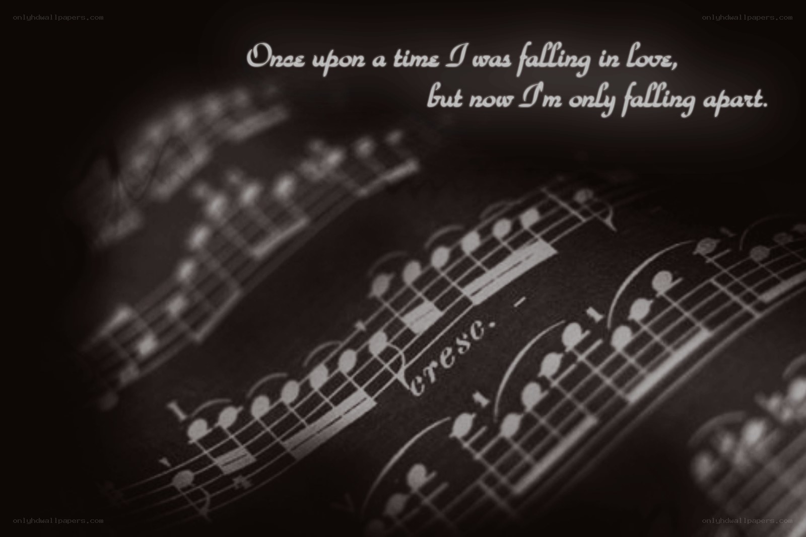 Music sheet with quote