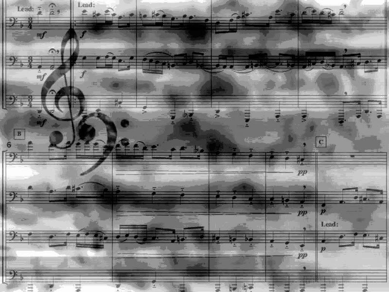 Music sheet with watermarks