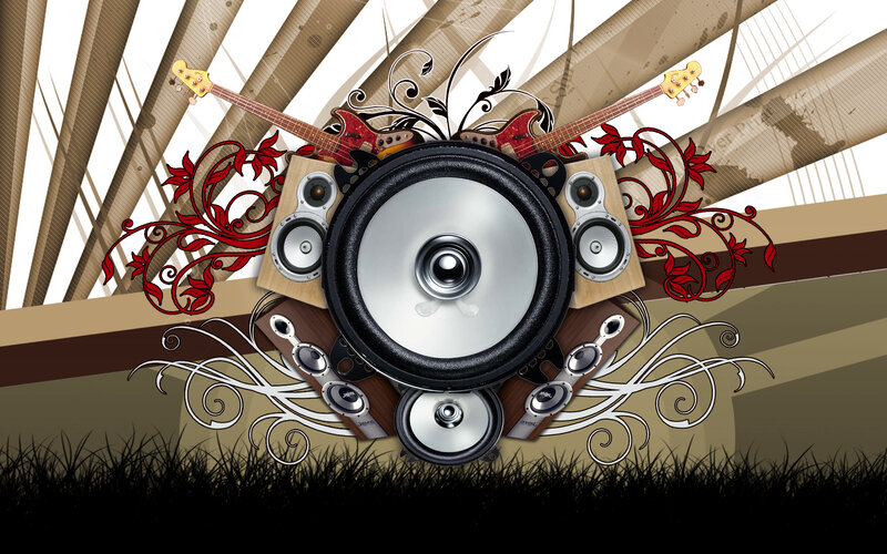 Music speaker and guitar design