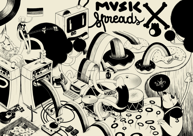 Music spreads illustration