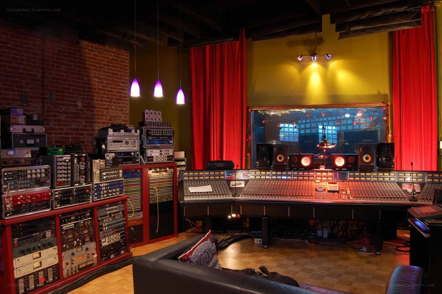 music studio control room