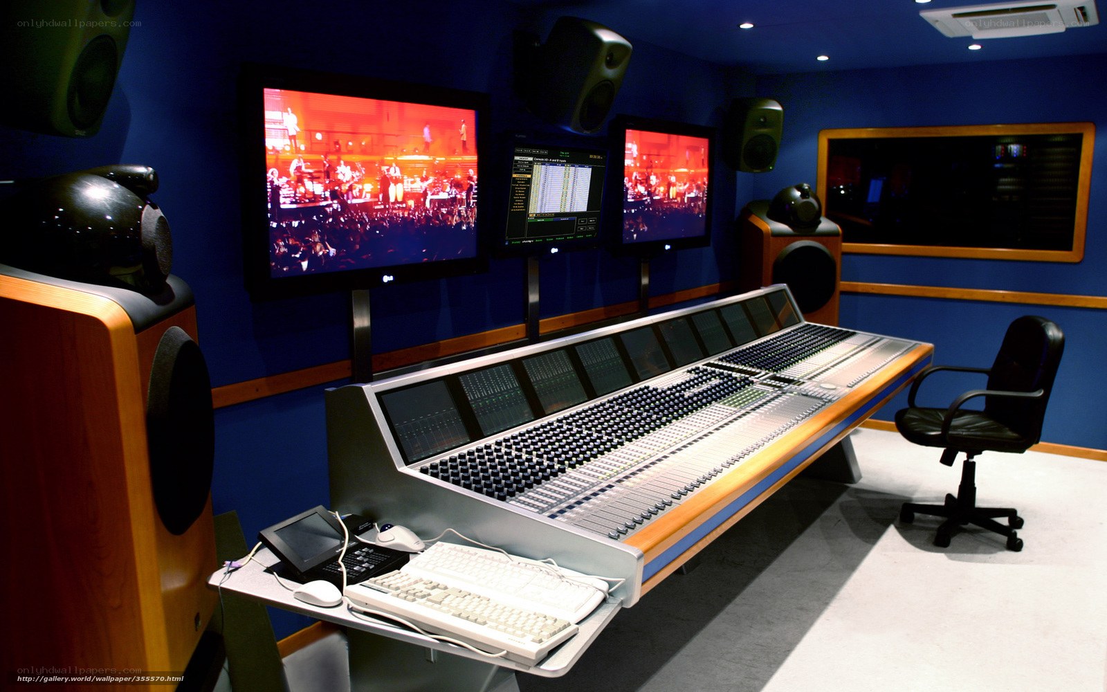 Music studio control room