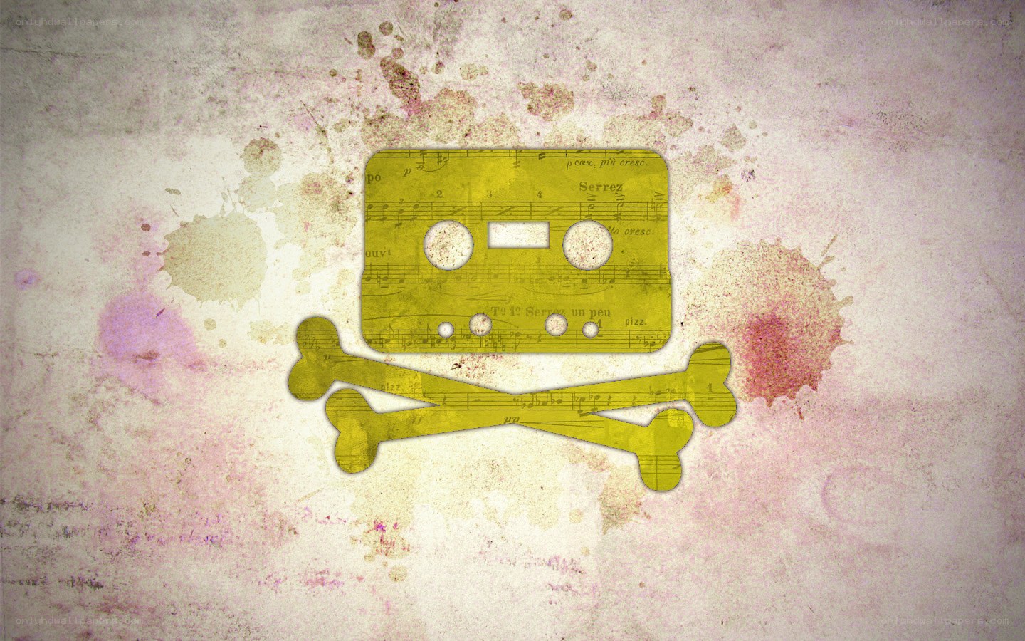 music tape skull and crossbones