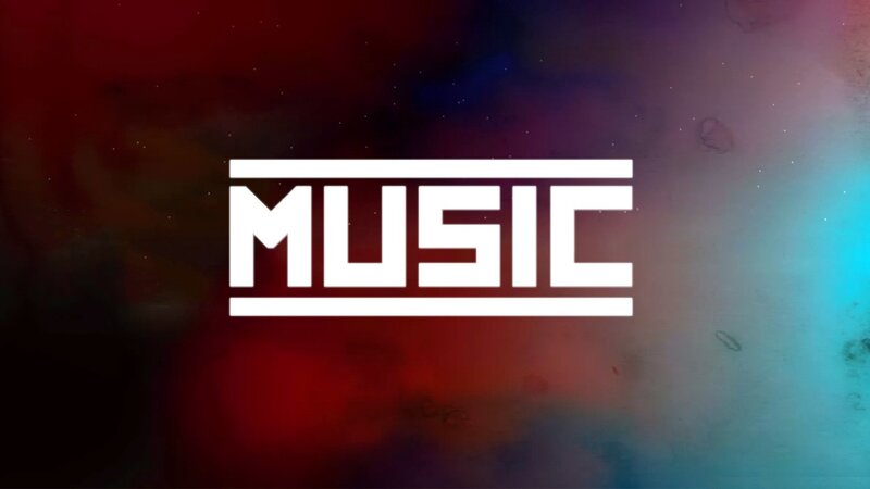 Music text on colorful background