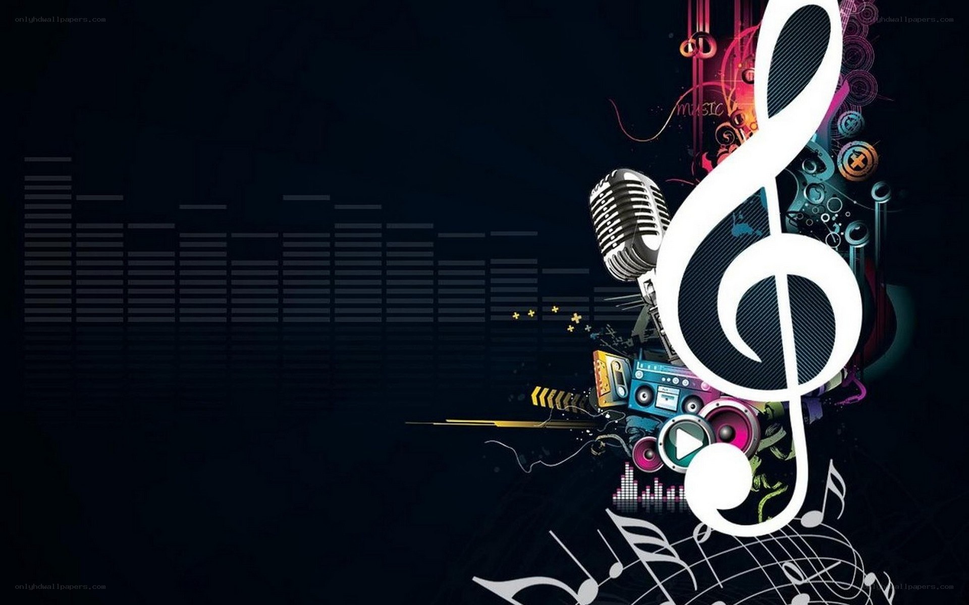 music theme collage