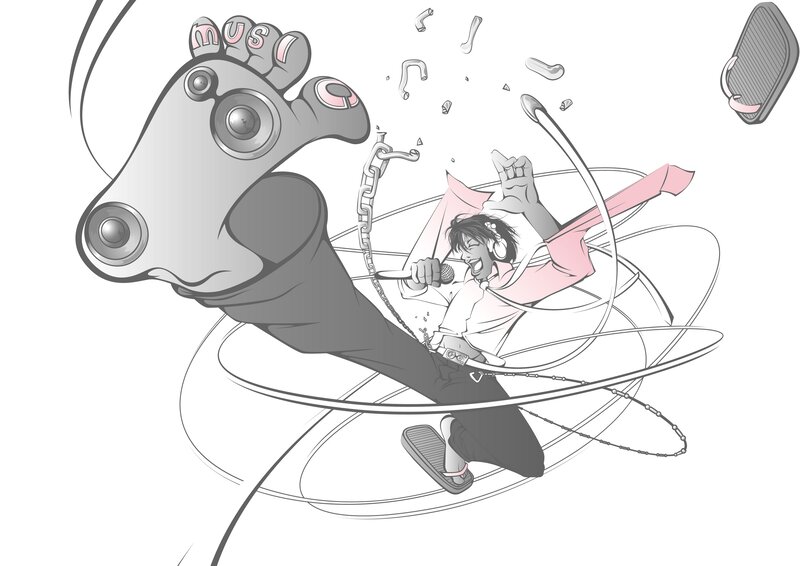 Music-themed anime character illustration