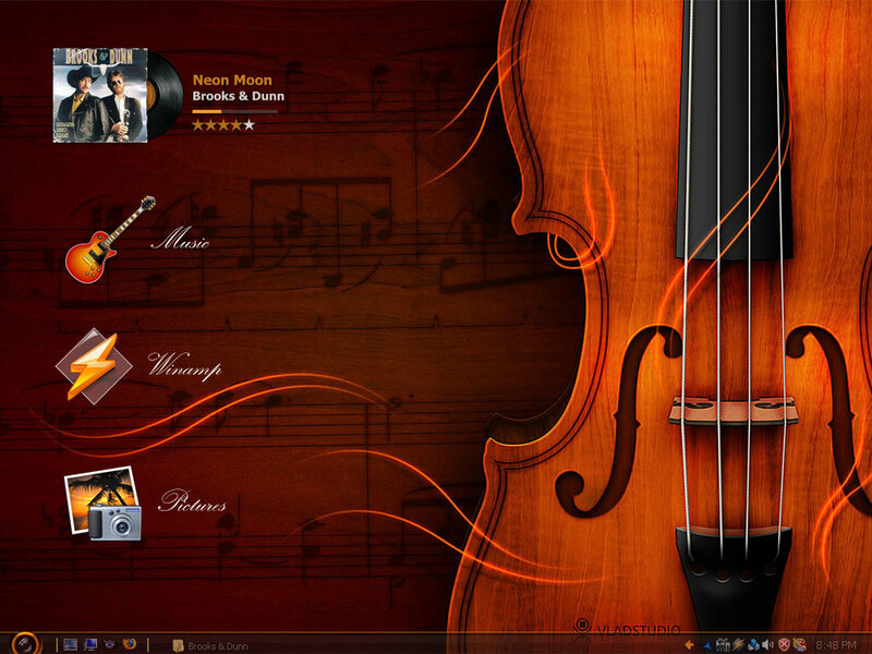 Music-themed desktop background
