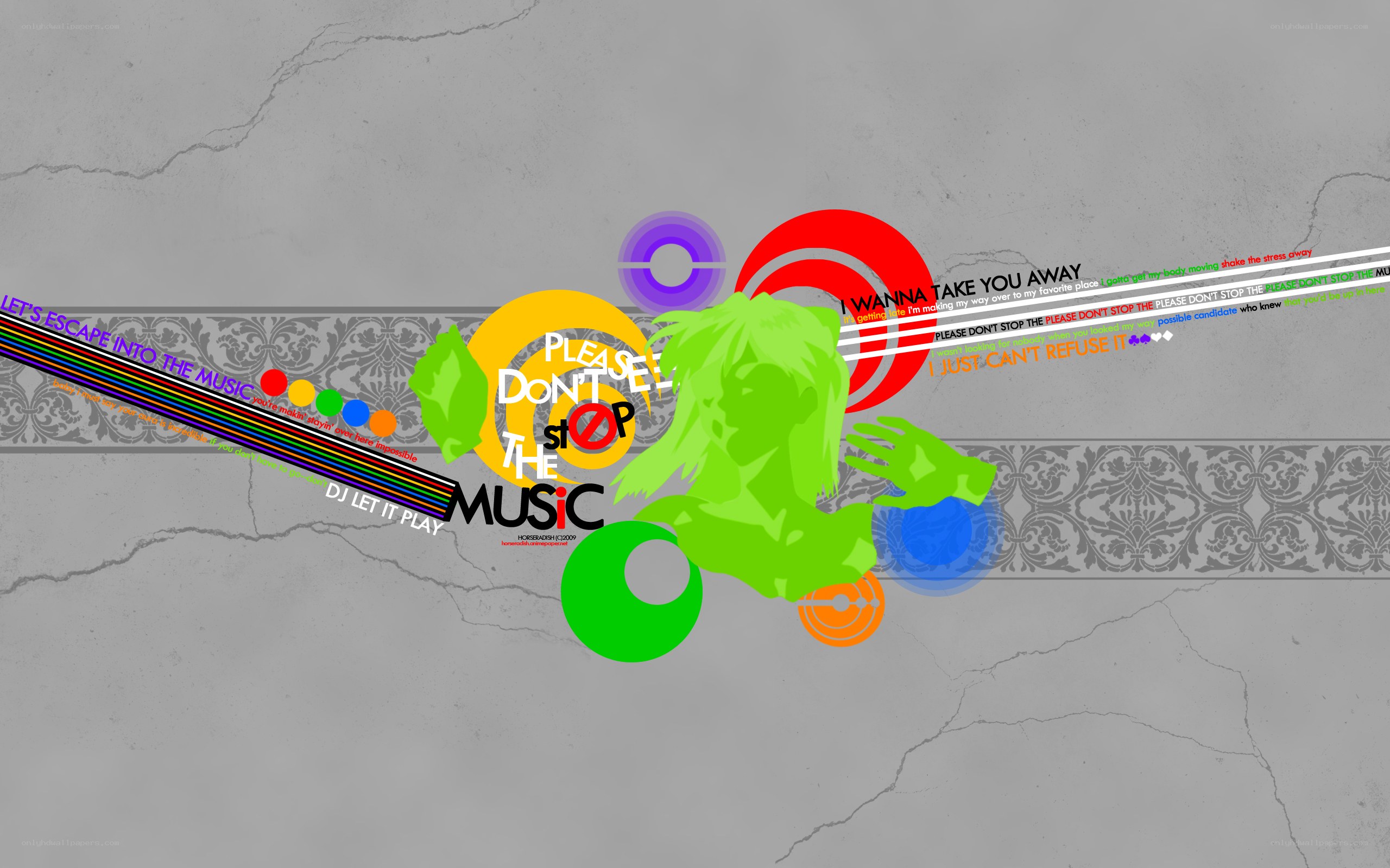 Music-themed digital art collage
