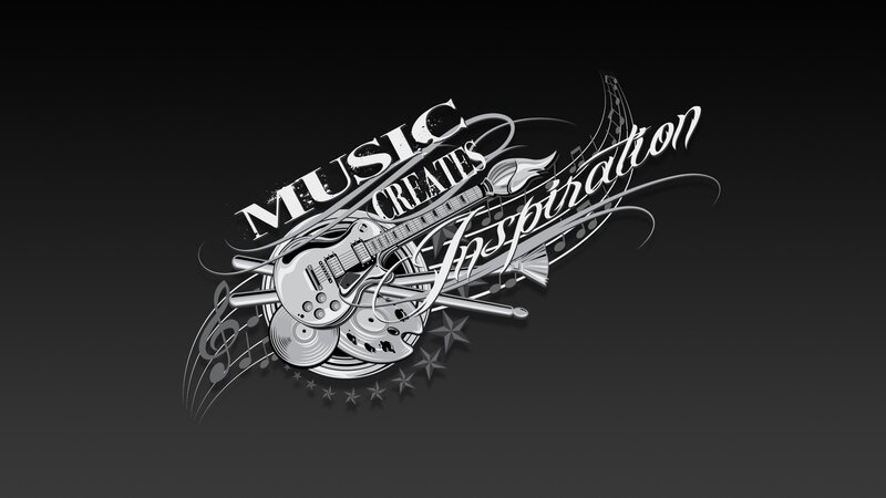 Music-themed Graphic Design — Black