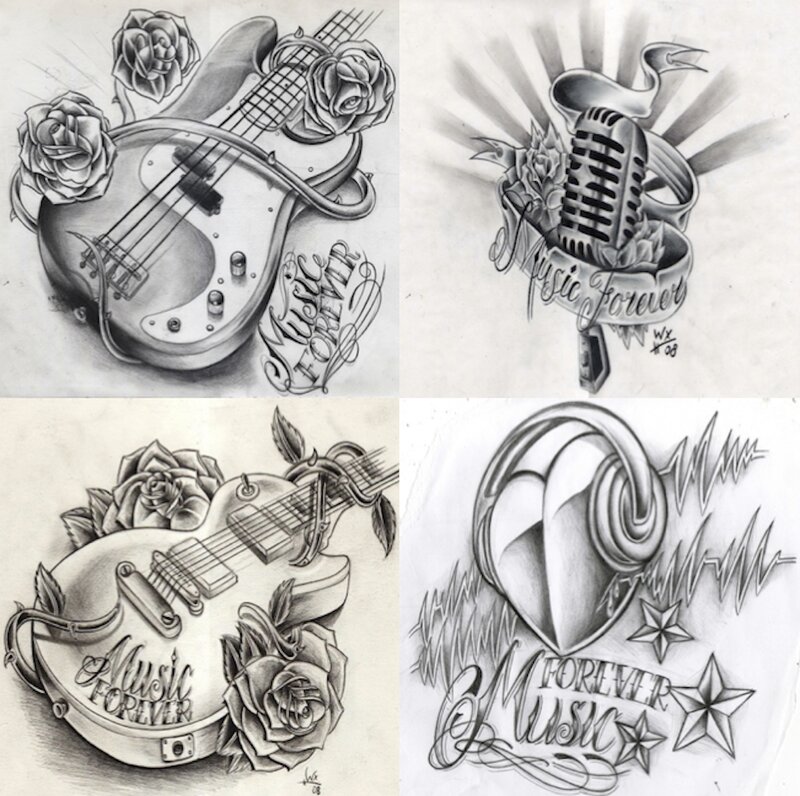 Music-themed Tattoo Designs