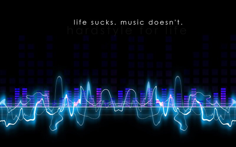 music waveform with quote