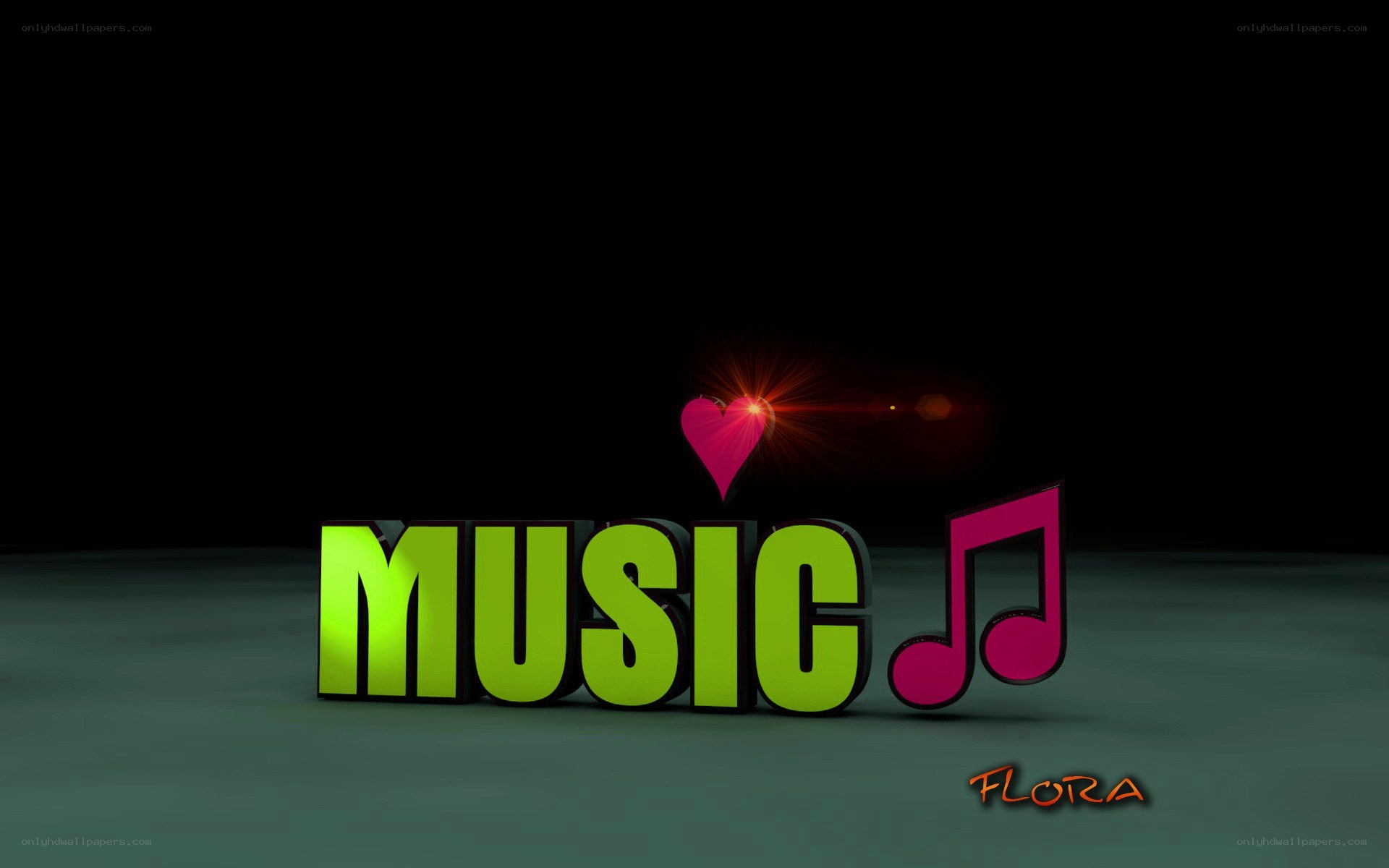 Music with heart and note