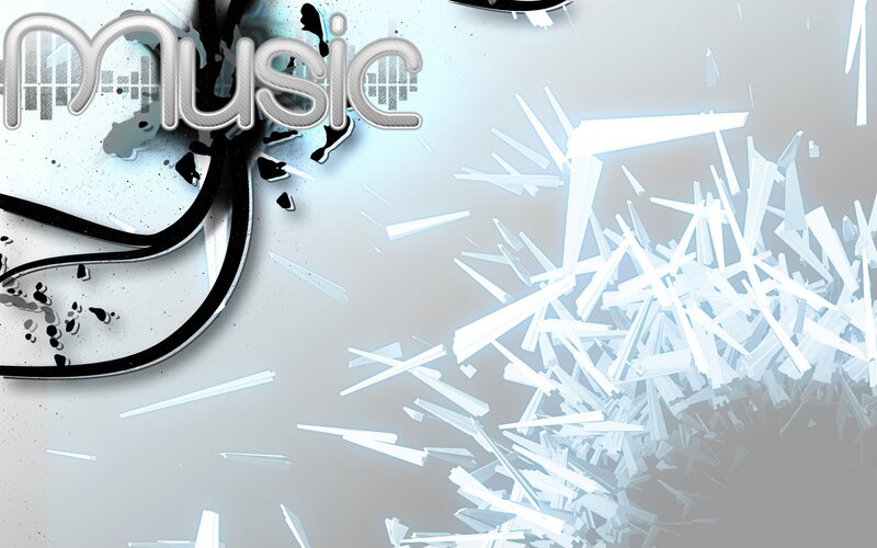 Music with shattered glass effect
