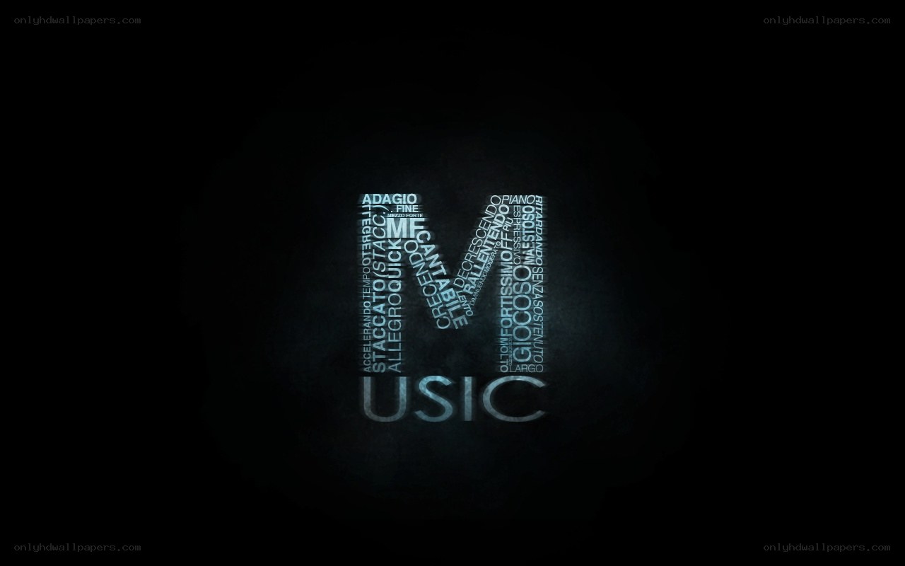 Music word art design