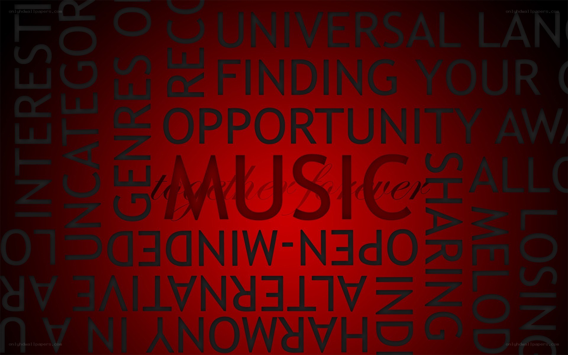 Music word cloud background