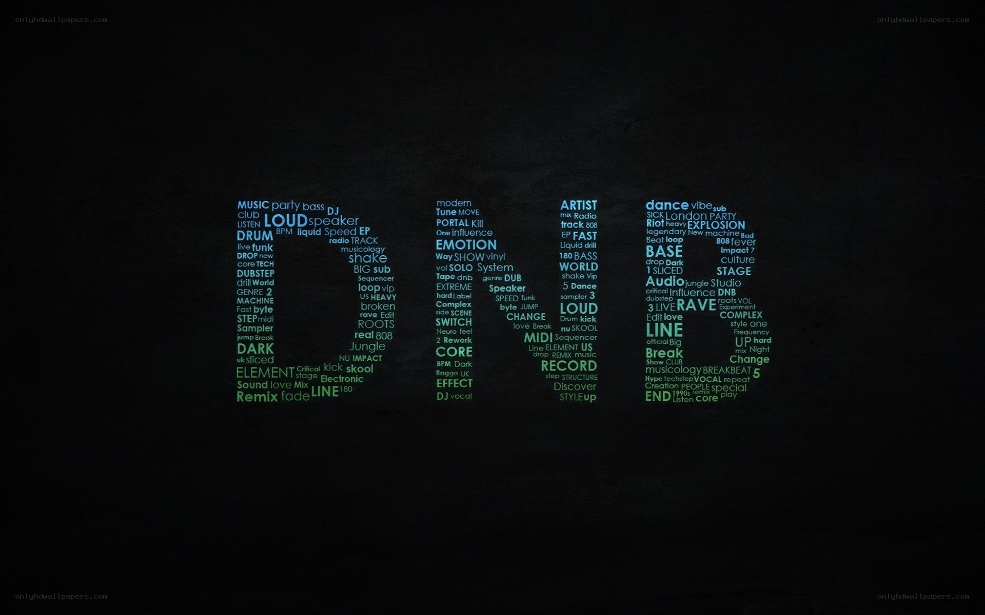 music word cloud design