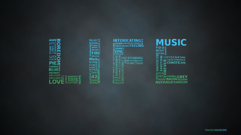 Music word cloud design
