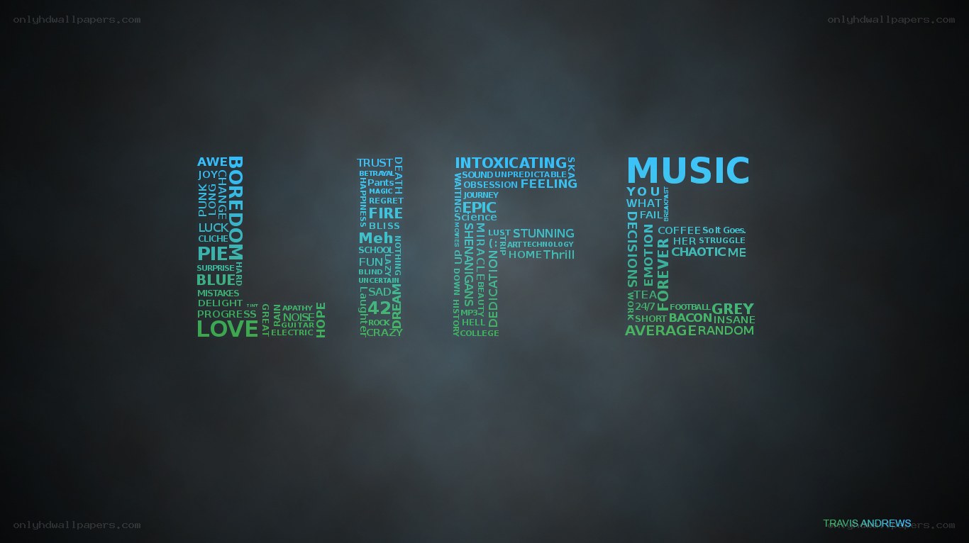 Music word cloud design