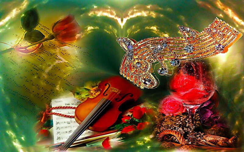 Musical art collage
