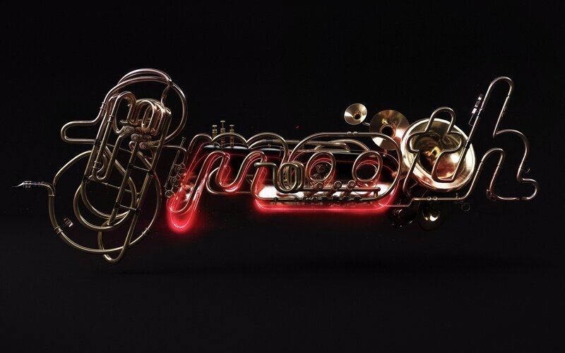 Musical Instruments Forming Text