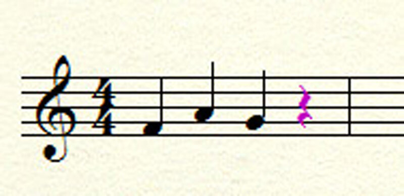 musical notation on staff