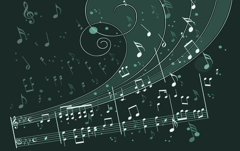 musical notes and staff