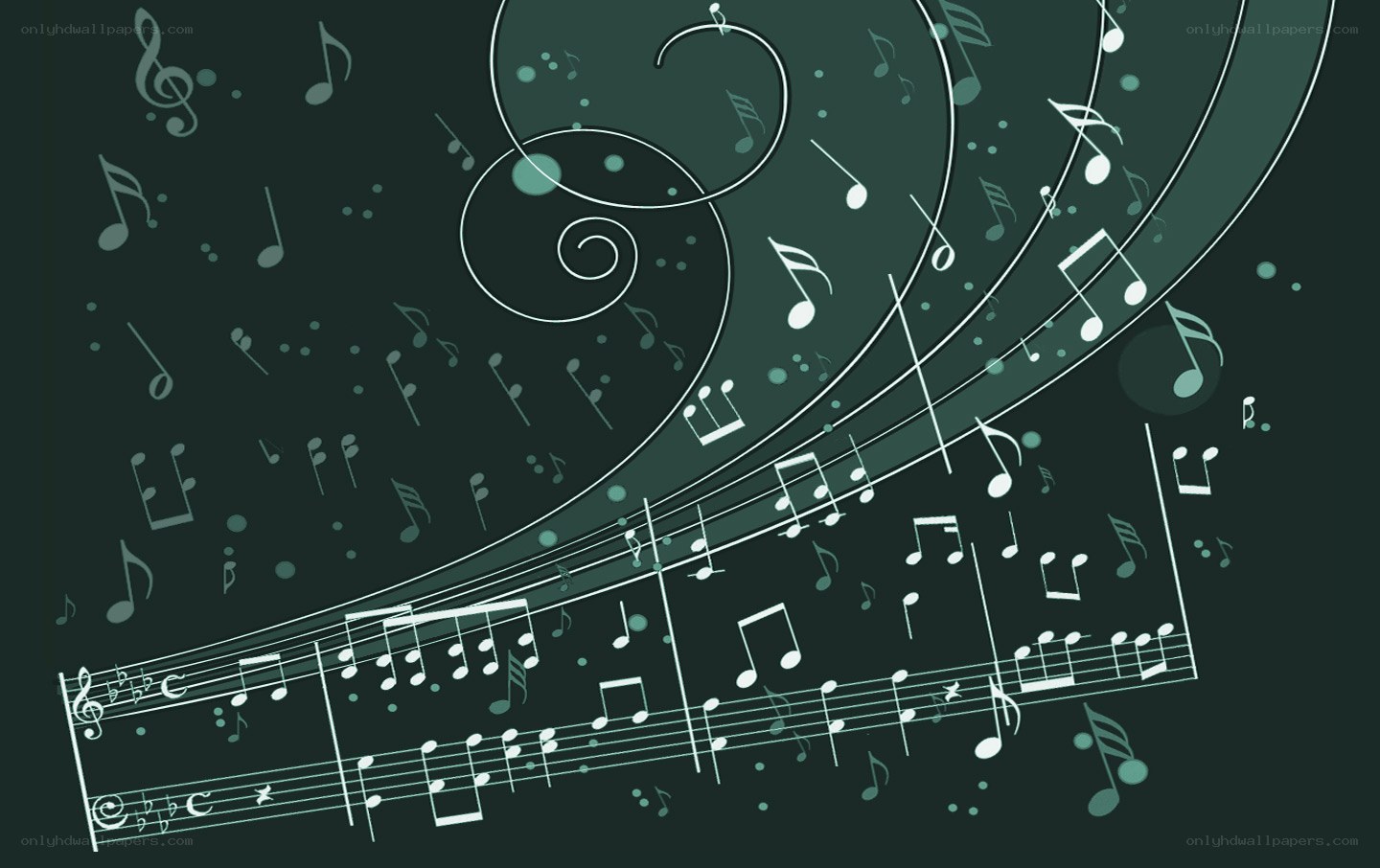 Musical notes and staff