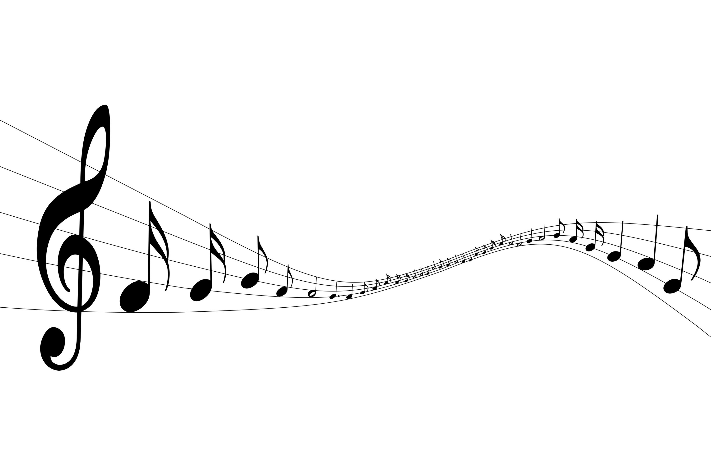 musical notes on a staff