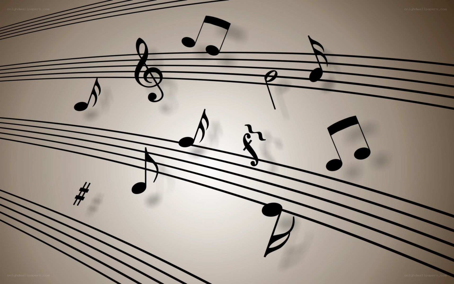 Musical notes on a staff