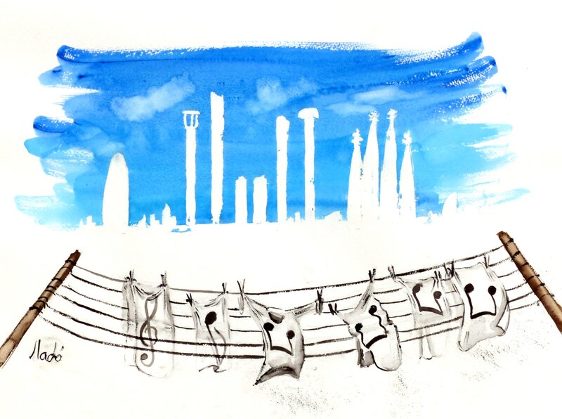 Musical Notes on Clothesline