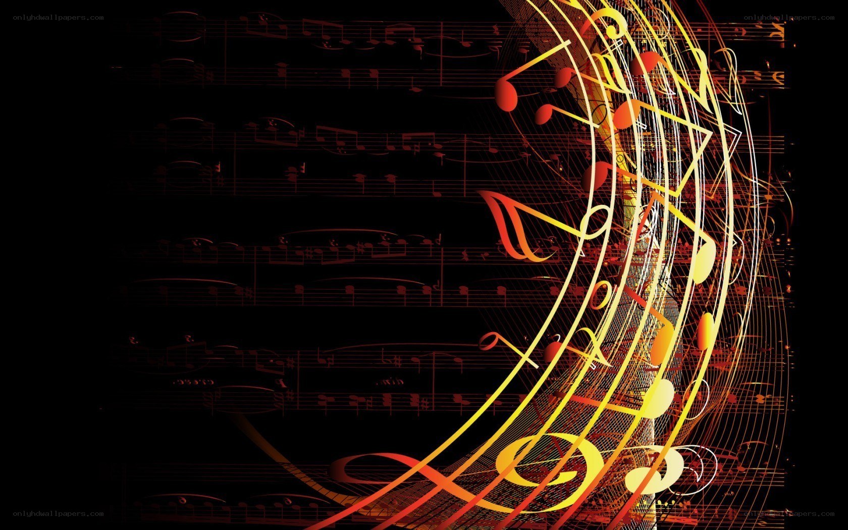 Musical notes on sheet music