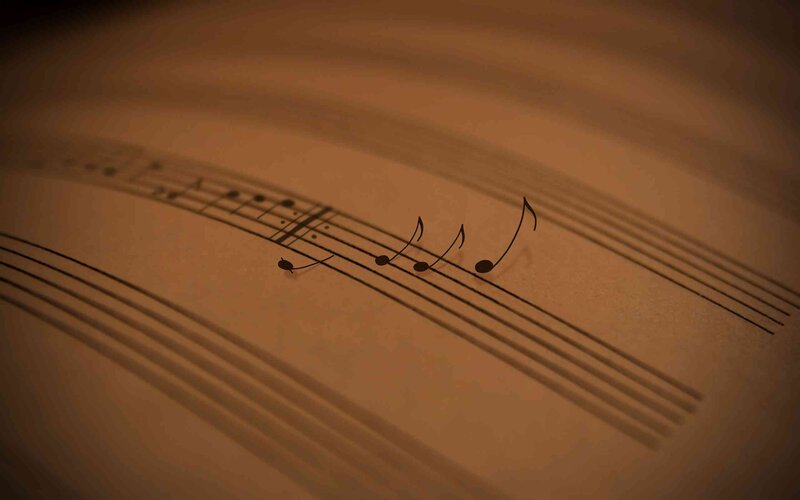 musical notes on sheet music