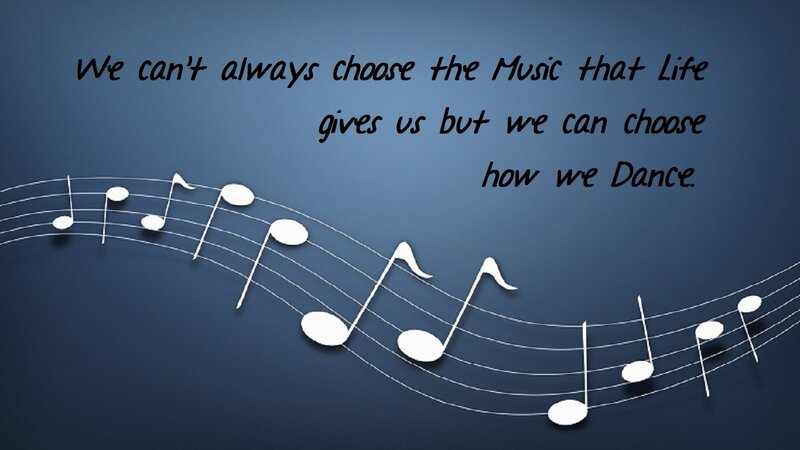 Musical Notes on Staff — Blue, Reflective
