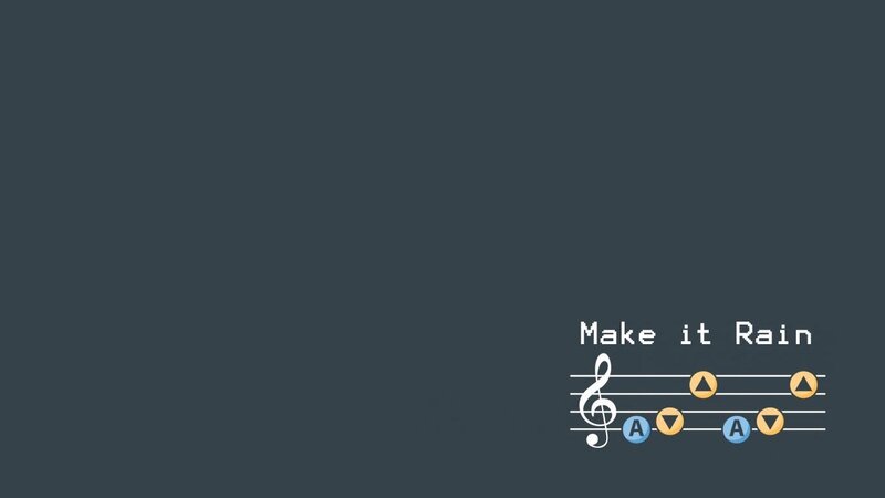 Musical Notes on Staff — Dark Gray