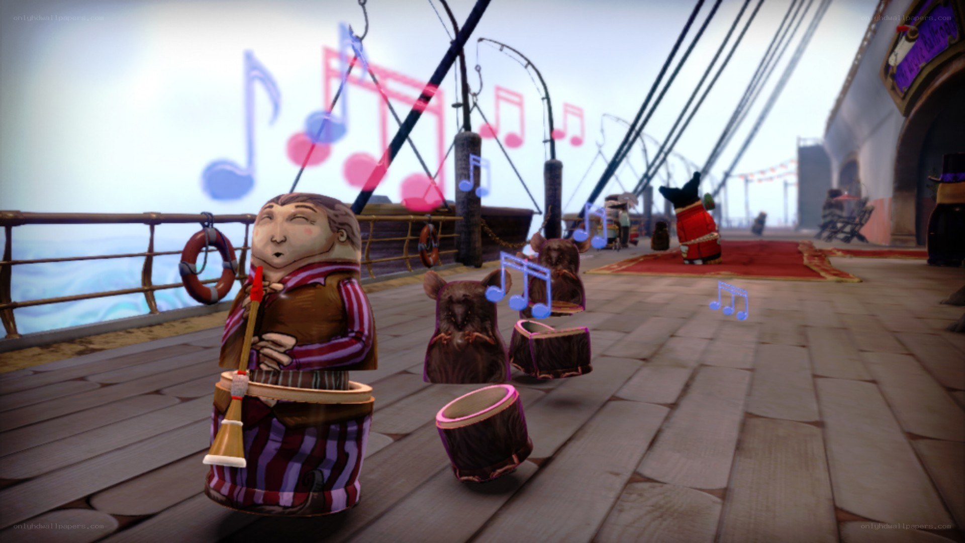 musical ship deck scene