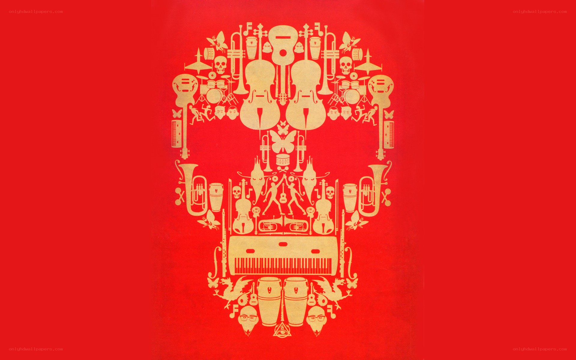 Musical skull art