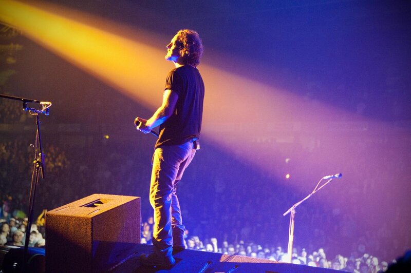 Musician on stage at concert