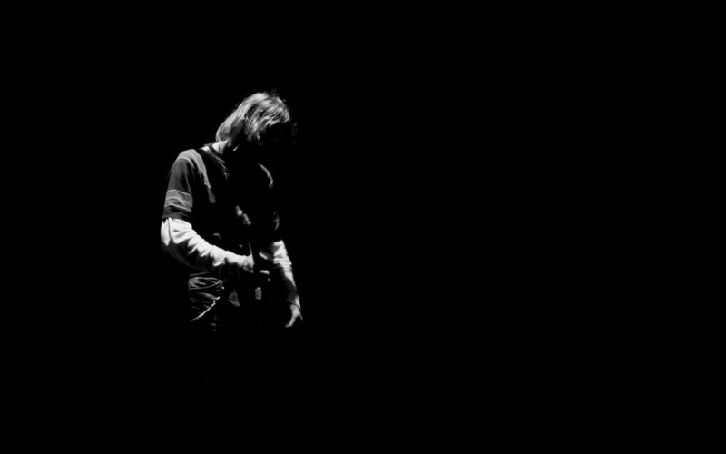 Musician on Stage — Black, Dramatic, Night, Photograph, Guitar, Spotlight