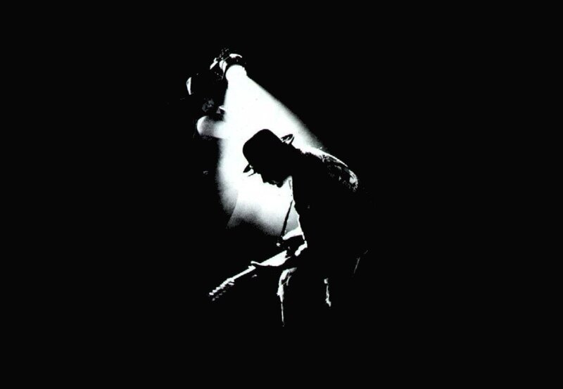 musician on stage silhouette