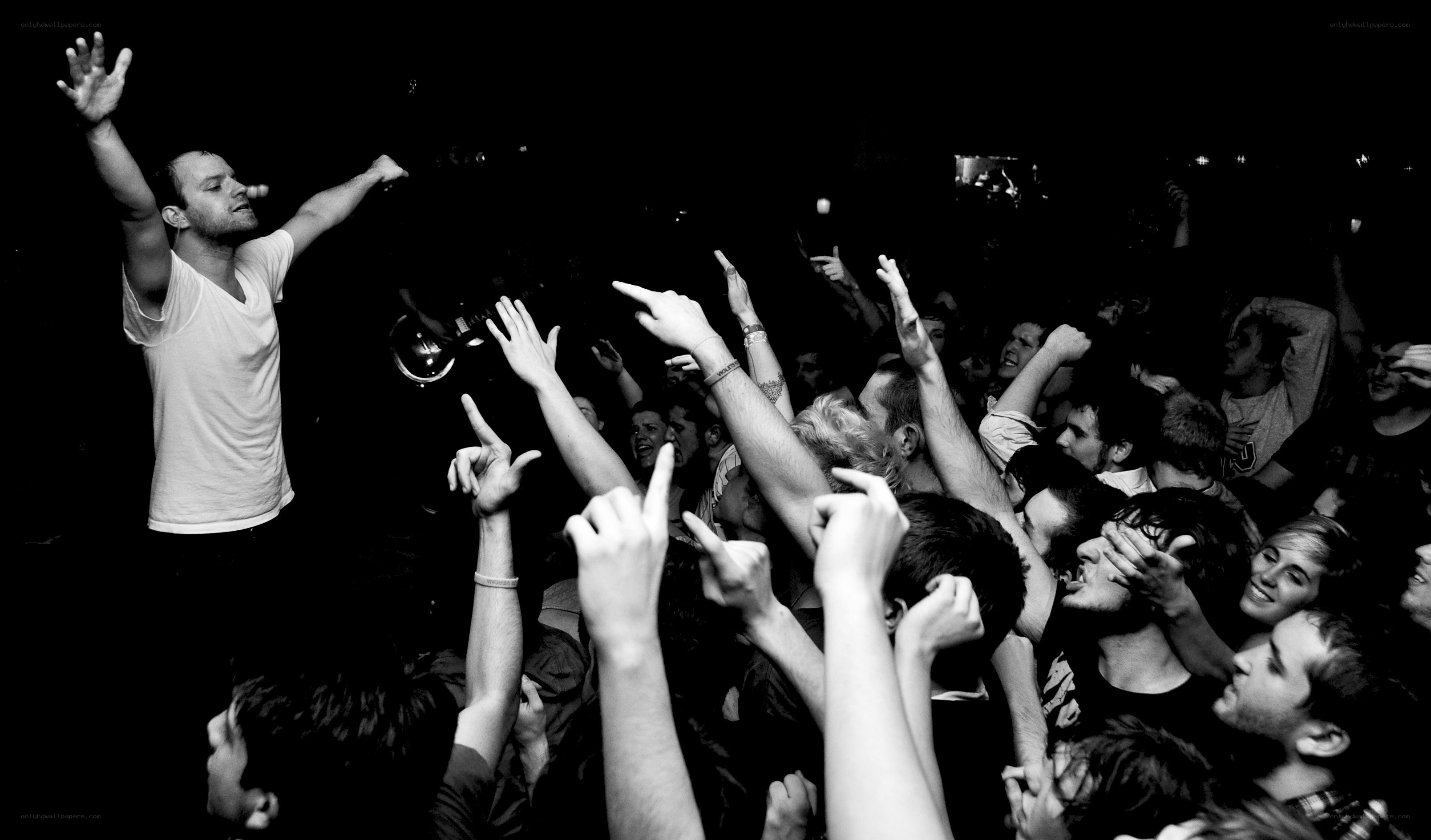 Musician performing for crowd