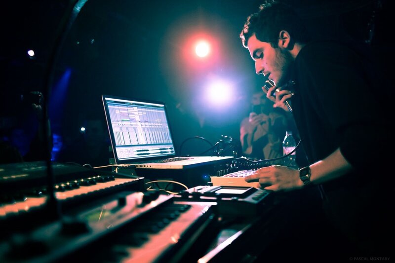 Musician performing live on stage