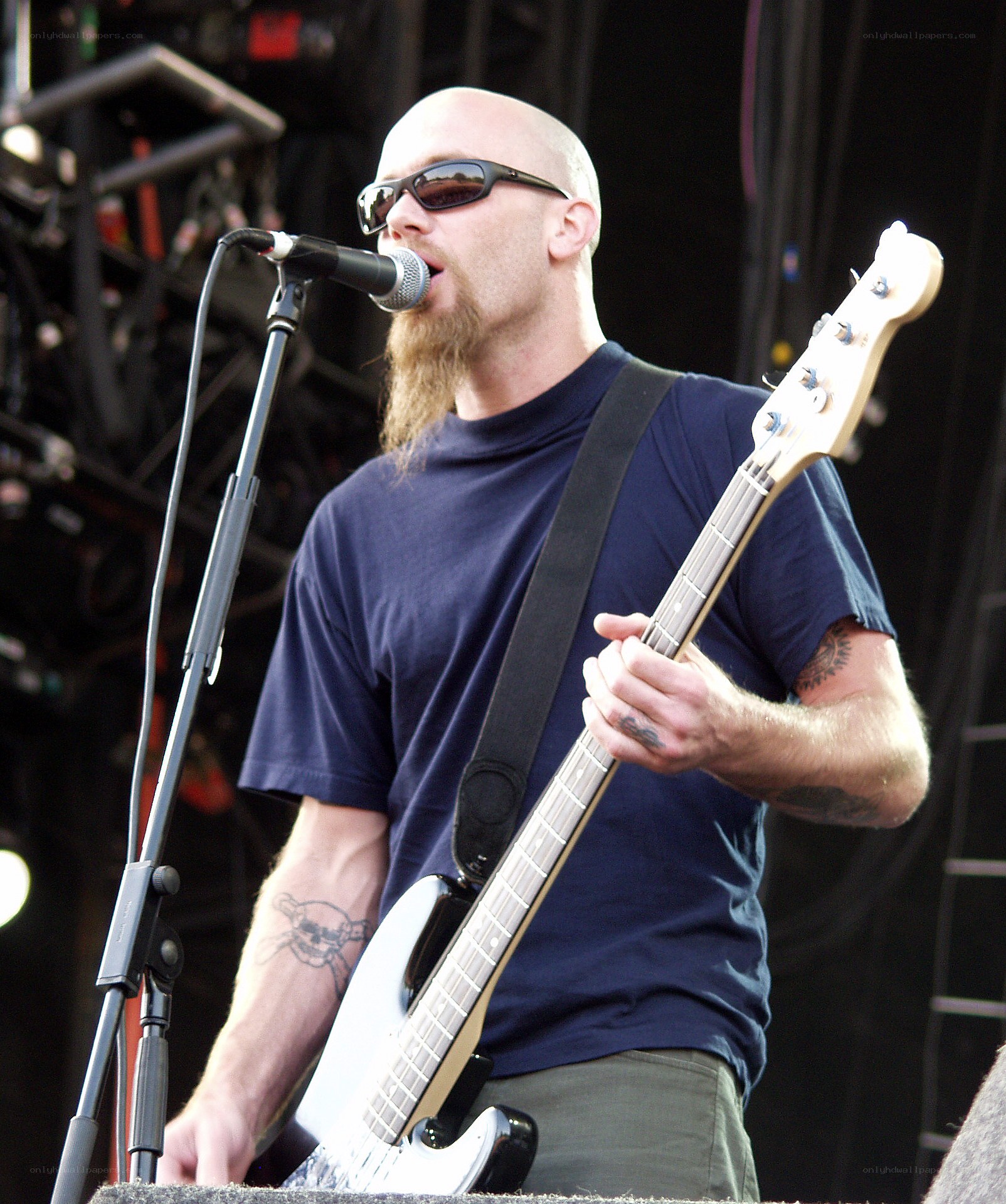 Musician performing on stage