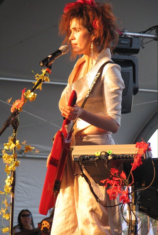 Musician performing on stage