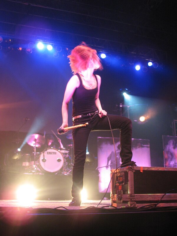 Musician performing on stage
