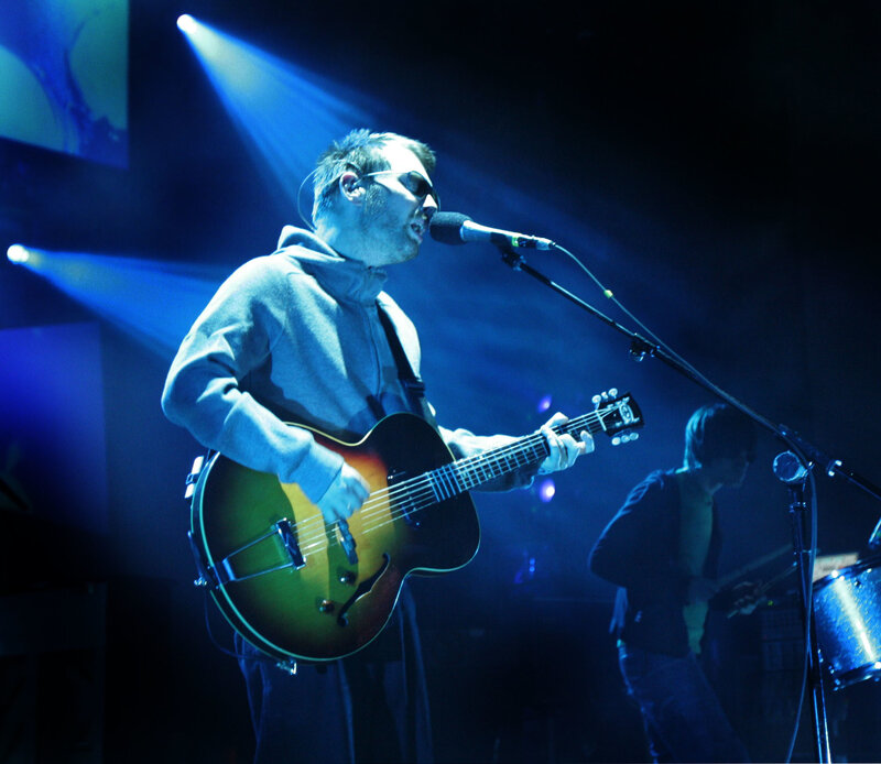 Musician performing on stage